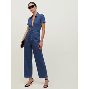 Reformation Blue Denim Jumpsuit